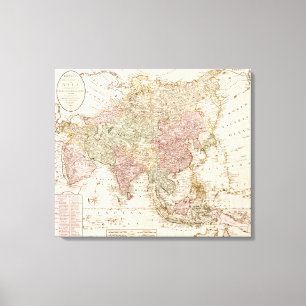 Toile AsieCarte panoramiqueAsie 3