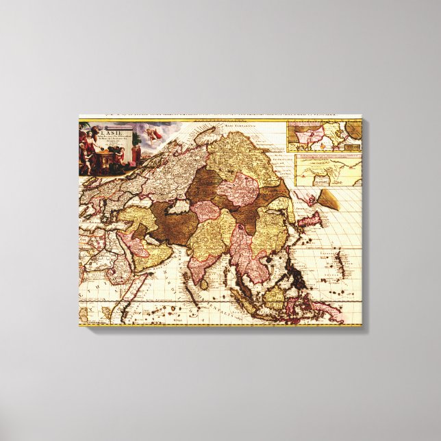 Toile AsieCarte panoramiqueAsie 4 (Recto)