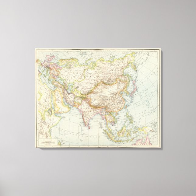 Toile Asien - Carte de l'Asie (Recto)