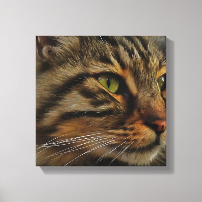 Toile Aslan Le Long Haired Tabby Cat (Recto)
