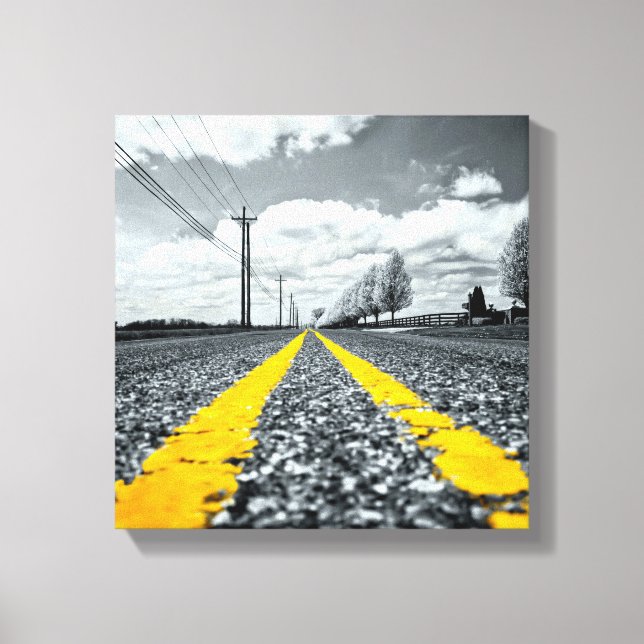 Toile Asphalt Jaune Road Photographie créative (Recto)