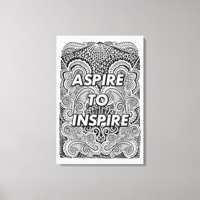 Toile ASPIRE À INSPIRER - Devis de déclaration positive (Recto)