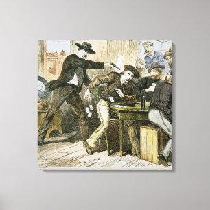 Toile Assassinat "de Bill sauvage" (W.B. Hickok) par