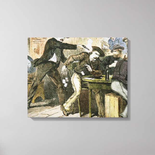 Toile Assassinat de 'Wild Bill' (W.B. Hickok) par Jack (Recto)