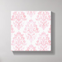 Assez en rose motif damassé victorien à l'aquarell