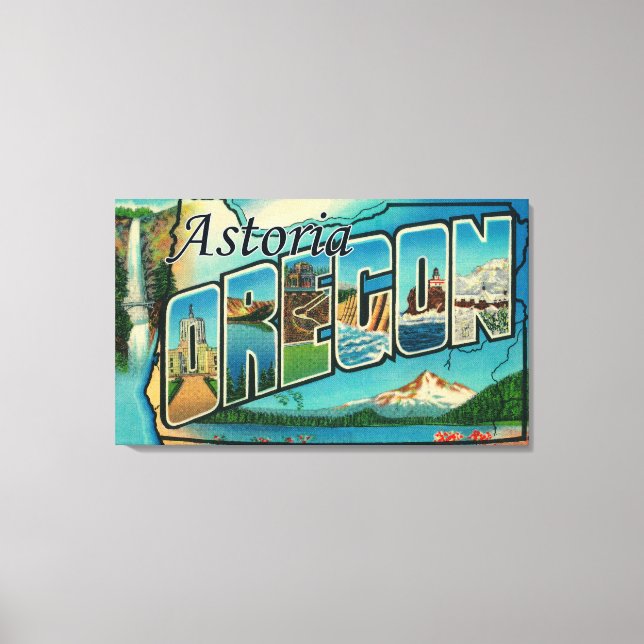 Toile Astoria, Oregon - Scènes de grandes lettres (Recto)