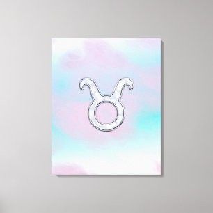 Toile Astrologie nacrée de zodiaque de Taureau