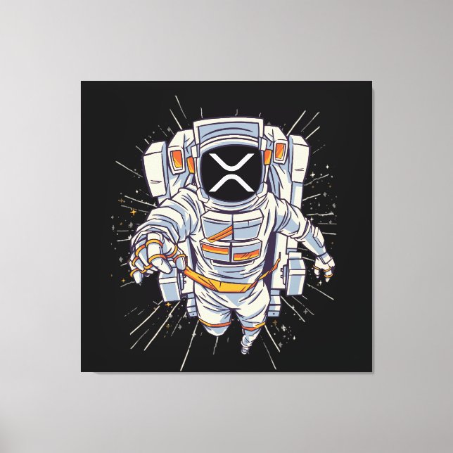 Toile Astronaut à ripple - Crypto Xrp (Recto)