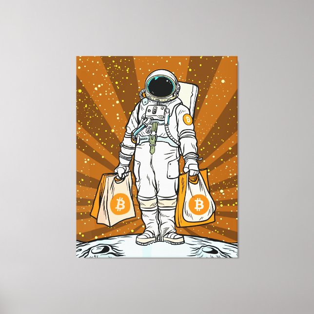 Toile Astronaut BITCOIN-HODL-Crypto (Recto)