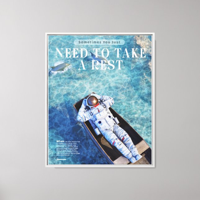 Toile Astronaut Chill'in Design Art (Recto)