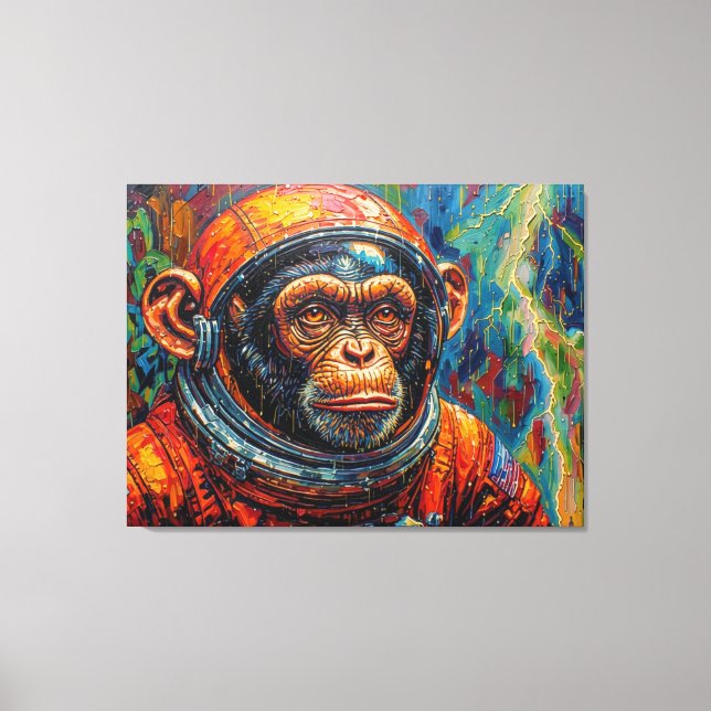 TOILE ASTRONAUTE CHIMPANZÉE RENTRE À LA MAISON-5 (Recto)