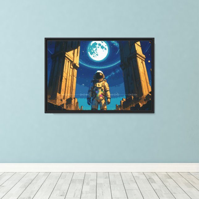 Toile Astronaute sous la porte céleste (Insitu (Plancher de Bois))