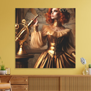 Toile Astronome en or victorien Steampunk