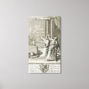 Toile Astronome grec étudiant les étoiles, illustratio
