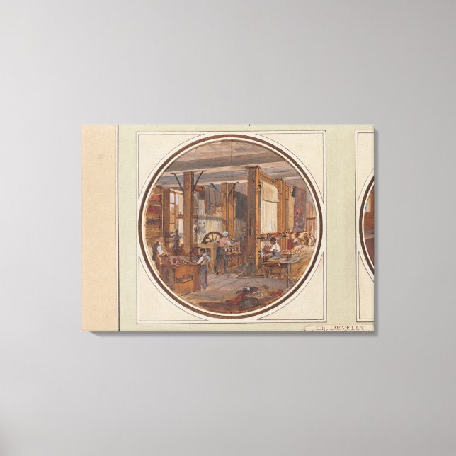 Toile Atelier des Gobelins, 1840 (Recto)