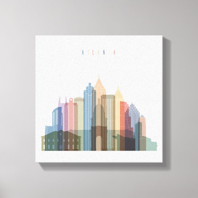 Toile Atlanta, Géorgie | Skyline (Recto)