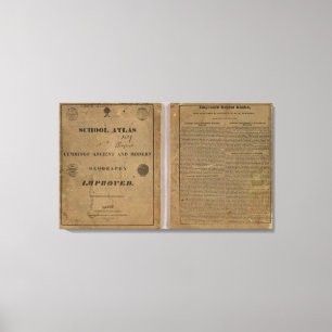 Toile Atlas d'école avec la géographie moderne