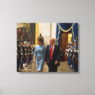 Toile Atout de Donald et de Melania avec la garde
