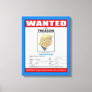 Toile Atout Recherché drôle pour la trahison