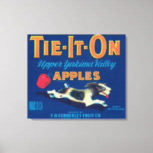Toile Attachez-le sur l'étiquette d'Apple (bleu) -