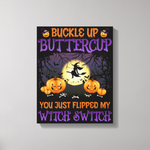 Toile Attachez votre ceinture Papillon d'Halloween Sorci