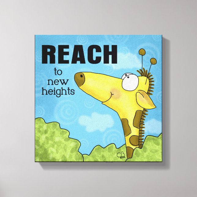 Toile Atteindre New Heights Giraffe (Recto)