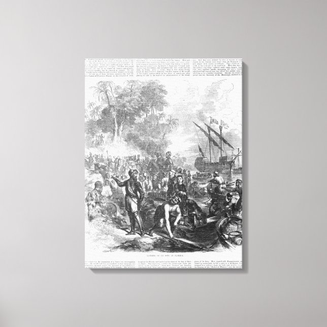 Toile Atterrissage de De Soto en Floride (Recto)