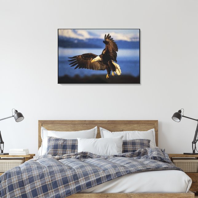 Toile Atterrissage de l'aigle à tête plate (Insitu(Chambre))