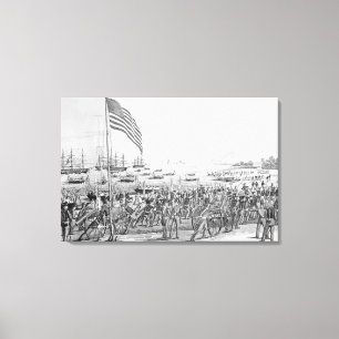 Toile Atterrissage des troupes chez Vera Cruz, Mexique