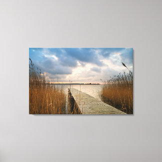 Toile Atterrissage sur un lac