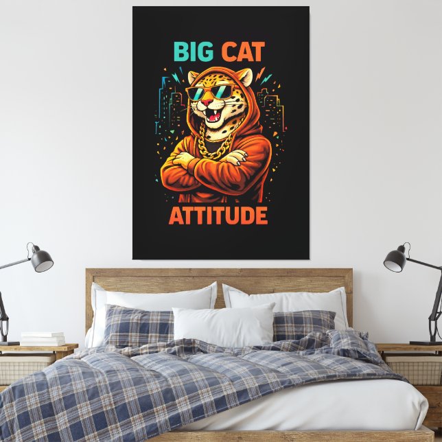 Toile Attitude de gros chat (Insitu(Chambre))