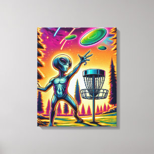 Toile Attrapez la brise   Alien Disk Golf