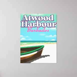 Toile Atwood Harbour Bahamas affiche de voyage