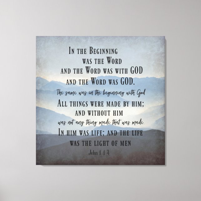Toile Au début de la Bible du KJV Verse (Recto)