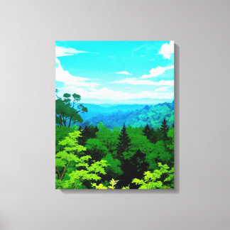 Toile Au-delà de la montagne