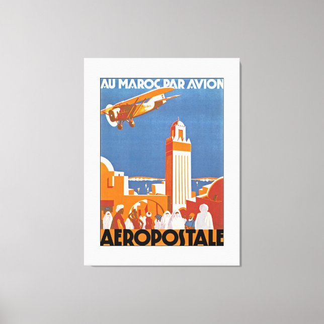 Toile Au Maroc Par Avion (Recto)