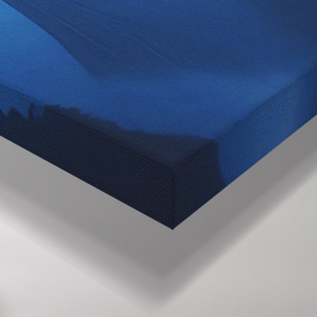 Toile Aube himalayenne paisible avec des pics et Gan bri (Coin(Bas))