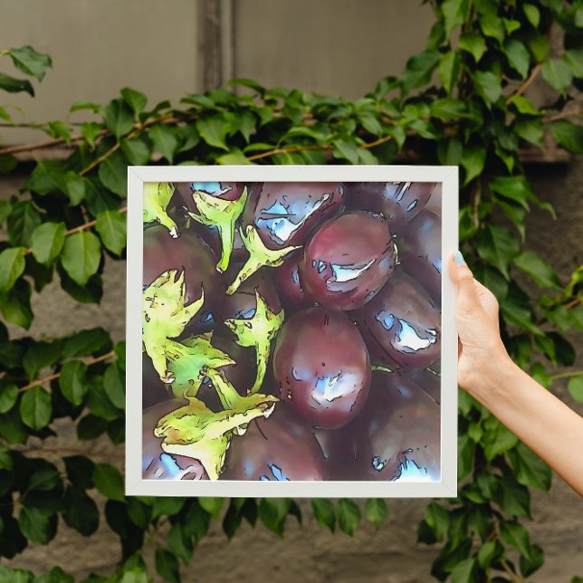 Toile Aubergines artistiques Black Outline Art (Créateur téléchargé)