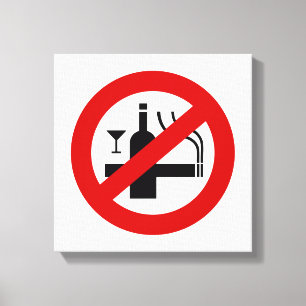 Toile AUCUN Fumeur ⚠ THÉ ⚠