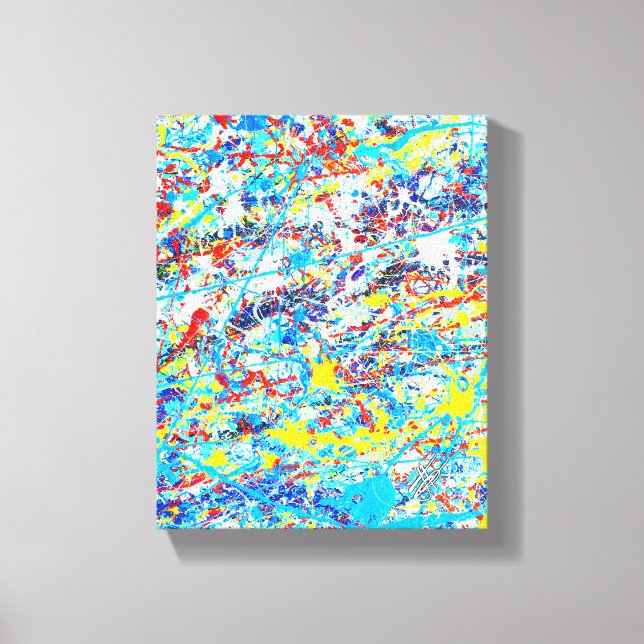 Toile Aucune vision requise Abstrait coloré éclaboussé (Recto)