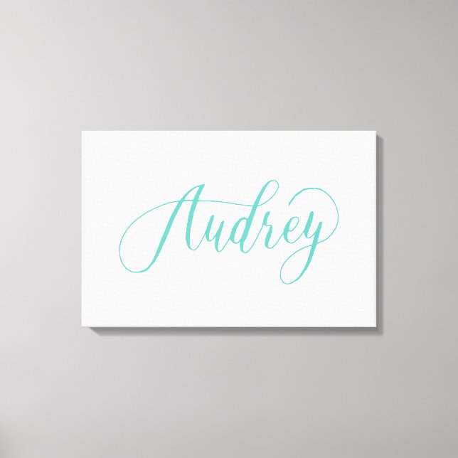 Toile Audrey - Moderne Calligraphie Nom Design (Recto)