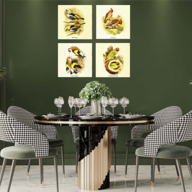 Toile Audubon Bird Gallery Wall Art Set 4 (Créateur téléchargé)