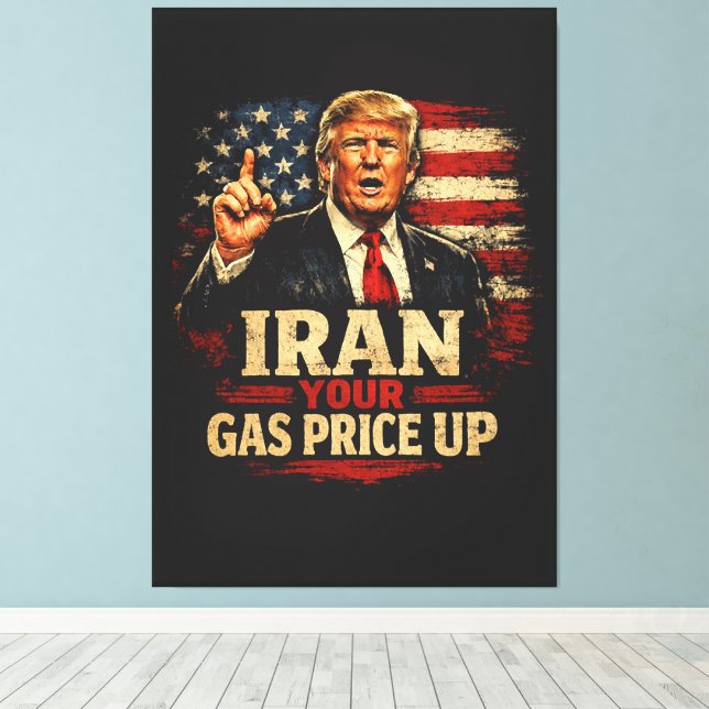 Toile Augmentez Votre Prix du Gaz Iran (Insitu (Plancher de Bois))