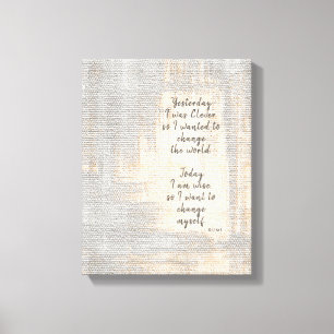 Toile Aujourd'hui Je Suis Sage Citation Inspirante de Ru