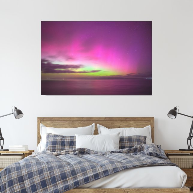 Toile Aurora Australis Southern Lights Australia (Insitu(Chambre))