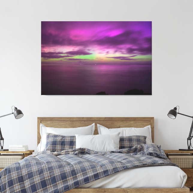Toile Aurora Australis Southern Lights Australie (Insitu(Chambre))
