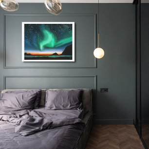Toile Aurora Borealis - Peinture à l'huile