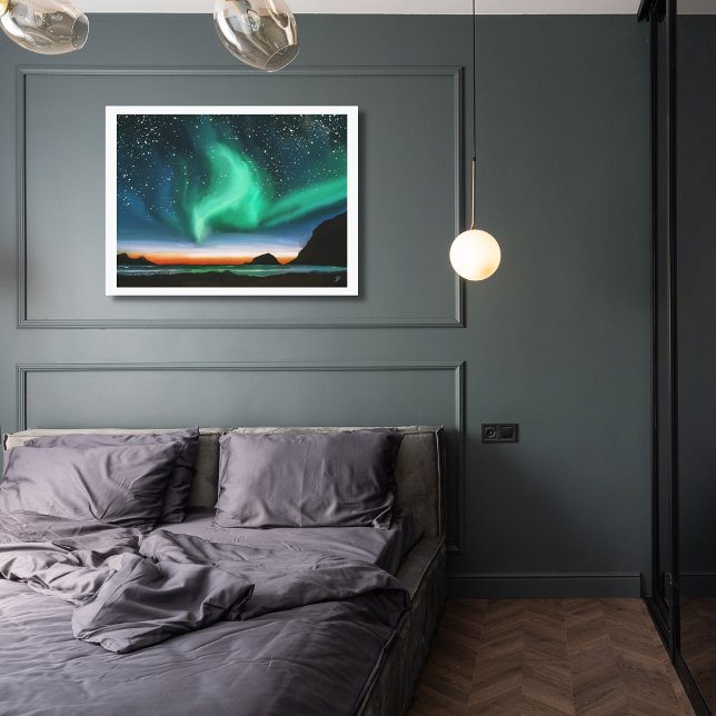 Toile Aurora Borealis - Peinture à l'huile (Créateur téléchargé)