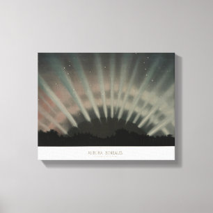 Toile Aurora Borealis Print, Trouvelot, 1881, Restauré