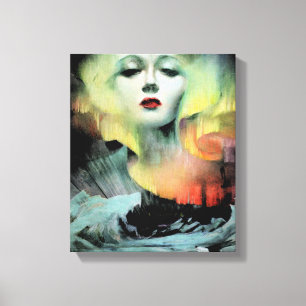 Toile Aurora de Clive Henry nuit sombre et colorée